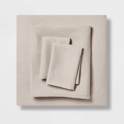 Twin/Twin XL Garment Washed Microfiber Solid Sheet Set Gray - Room Essentials™