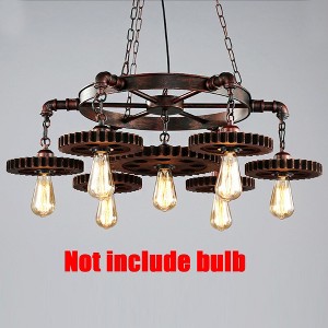 YIYIBYUS 7-Light Pendant Lights, Height-Adjustable Suspension Ceiling Chandelier - 1 of 4