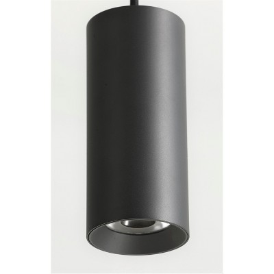 Matte Black Aluminum Mini LED Cylinder Pendant Light