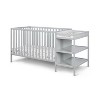 Suite Bebe Palmer 3-in-1 Convertible Island Crib and Changer Combo - Gray - 2 of 4