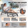 VEVOR Chaise Lounge Chair, 6 Positions Adjustable Patio Lounge Chair, Outdoor HDPE Lounge Chair with Backrest & Cup Holder, Gray - 3 of 4