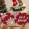 Christmas Decorations Pillow Covers Set of 4 Farmhouse Holiday Rustic Linen Pillow Case for Sofa Couch Christmas Decor - 18x18 Inch - 3 of 4