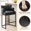 Hyleory Set of 2 Modern PU Leather Bar Stools – Stylish & Comfortable Seating - 4 of 4