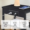 Small side table with charging station and USB port, three-layer bedside table with adjustable shelf - 4 of 4