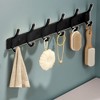 Unique Bargains Wall Mount Coat Rack with Hooks Used for Hanging Hat Towel Bathrooms - 2 of 4