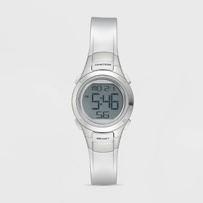 Armitron Pro Sport Digital Watch Silver Target