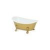 HomeRoots 7" Gold And White Metal Hand Painted Decorative Tub - 4 of 4
