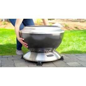 Cuisinart Portable Steel Fire Pit Riser with Heat Deflector