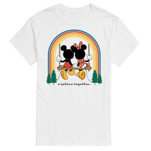 Men's - Disney - Explore Together Rainbow Short Sleeve Graphic T-Shirt - 1 of 4