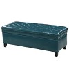 TiramisuBest Storage Ottoman Bench - Purple Fabric Entryway Bench, 50.0"L x 20.5"W x 18.25"H - 4 of 4