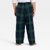 Toddler Plaid Microfleece Holiday Matching Family Pajama Pants - Wondershop™ Navy Blue - 3 of 4