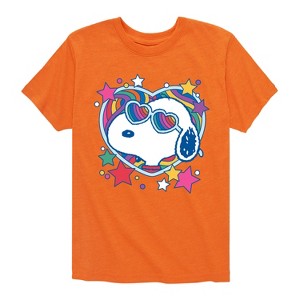 Boys' - Peanuts - Snoopy Groovy Heart Short Sleeve Graphic T-Shirt - 1 of 4