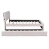 TIRAMISUBEST Twin/Full/Queen Size Upholstered Platform Bed with Trundle, Teddy Fleece Bed Frame with LED Headboard and Slats Support - 4 of 4