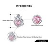 Angel Heart Charm European Bead Sterling Silver Pink CZ Ginger Lyne Collection - 4 of 4