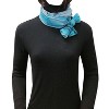 Wrapables Lightweight Sheer Silky Feeling Georgette Scarf, Aqua Lotus Flower - 3 of 4