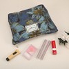 Unique Bargains Women's Canvas Floral Makeup Bag 10.63"x7.95" Deep Blue 1 Pc - 4 of 4