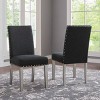 Brassex Set of 2 Bella Dining Chairs Dark Gray - 2 of 4