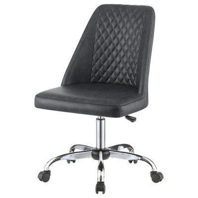 NicBex Adjustable Height Home Office Desk Chairs with Diamond-Tufted Backrest and Wheels for Living Studying Room,Bedroom
