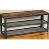 3-Tier Shoe Rack, Shelf Storage Bench with Metal Mesh Shelves and Seat, Free Standing Shoe Organizer for Entryway, 11.8 x 39.4 x 17.7 Inches - 4 of 4