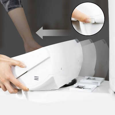 White Elongated Electric Bidet Toilet Seat with Remote Control