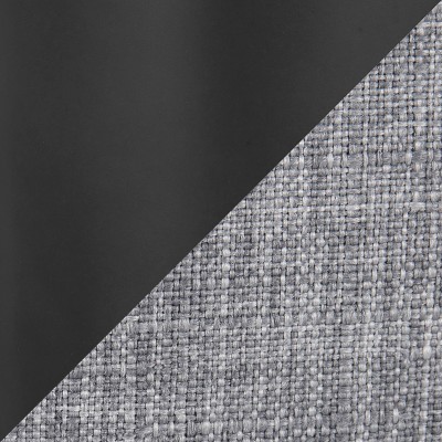 Set of 2 Adjustable Gray Fabric and Black Metal Swivel Barstools