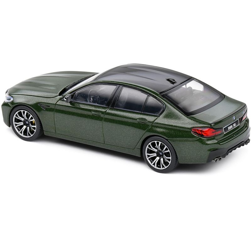 BMW M5 (F90) Competition San Remo Green Metallic with Black Top 1/43 Diecast Model Car by Solido, 5 of 6
