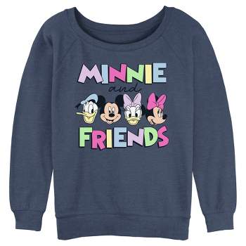 Junior's Women Mickey & Friends Minnie Pals Sweatshirt