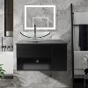 ELECWISH 28-Inch Bathroom Vanity, Modern Black Wall Mounted Bathroom Vanity with 1-Door and 1-Drawer - 2 of 4