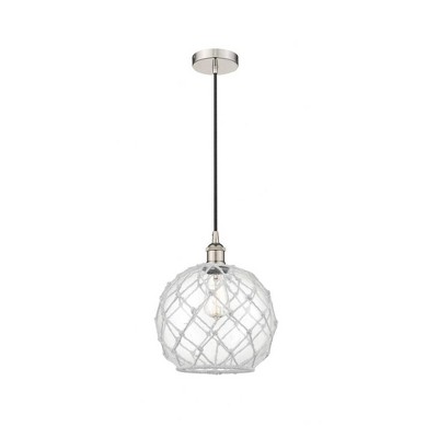 Farmhouse Rope - 1 Light Mini Pendant In Industrial Style-12.75 Inches Tall and 10 Inches Wide