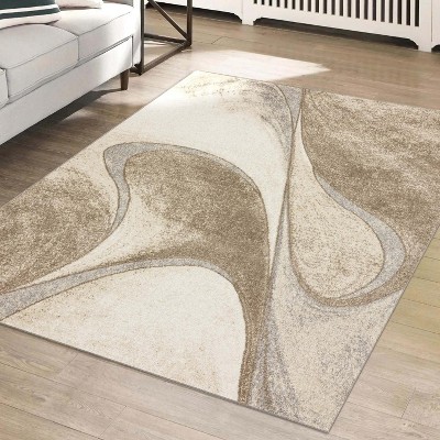 Luxe Weavers Artistic Swirl Abstract Area Rug