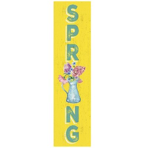 HomeRoots 36" Yellow Solid Wood Spring Porch Sign - 1 of 4