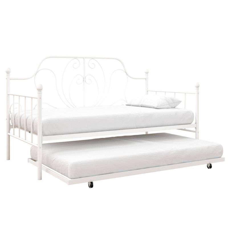 Twin Leila Metal Daybed and Trundle White - Room &#38; Joy, 3 of 13