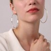 Large Silver Hoop Earrings, Lightweight, Hypoallergenic, 30 - 70mm for Women - 3 of 4