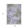 Lavender And Taupe Abstract Washable Indoor Outdoor Area Rug - 3 of 4