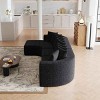 131.1 Inch Sectional Sofa Set with Left Chaise, Modular Design Curved L-Shaped Sofa with 10 Pillows, Chenille Fabric Sofa-Coolbibila - 3 of 4