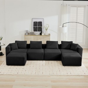 Hyleory Sectional Compression Sofa, Indoor Furniture Convertible Modular Compression Sectional Sofa Set - 1 of 1
