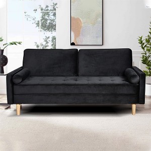 3 Person Seater Couch Sofa, Comfy Couches for Small Spaces, Mid Century Modern Gray Couch for Living Room Apartment Bedroom - 1 of 4