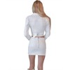Women's Stitch Crop Shacket V Cut Mini Set Skirt - No Vacancy - 3 of 3