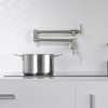SUMERAIN Pot Filler Faucet Wall Mount,Brushed Nickel Finish and Dual Swing Joints Design - 2 of 4