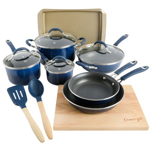 Serenelife Kitchenware Pots & Pans Basic Kitchen Cookware , One size, Blue