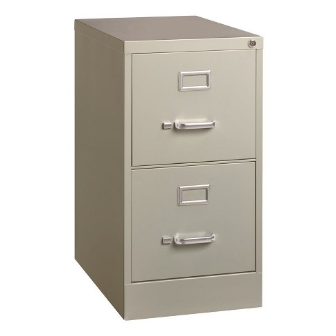 2 Drawer Commercial Letter Size File Cabinet Finish Light Gray