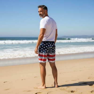 Burnside Men's Boardshorts Stars and Stripes USA | Red, White, Blue 30 — фото 5
