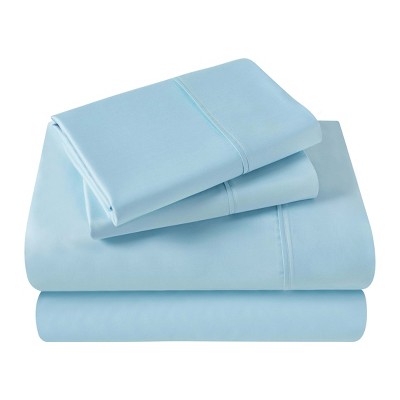 Premium Cotton 400 Thread Count Solid Deep Pocket Sheet Set by Blue Nile Mills