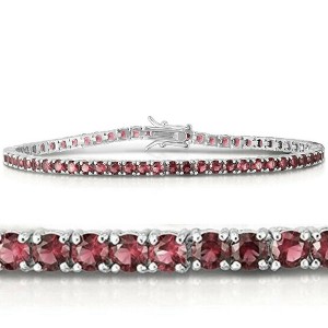 Pompeii3 3 1/2ct Ruby Tennis Bracelet 14k White Gold 7" - 1 of 4