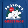 Men's - Coca-Cola - Seasons Greetings Polar Bears Long Sleeve Graphic T-Shirt - 2 of 4