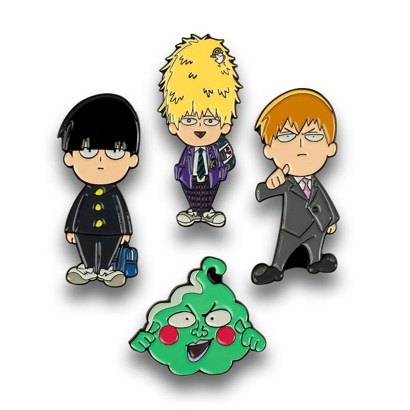 Just Funky Mob Psycho 100 4-Piece Enamel Collector Pin Set, 2 of 5