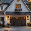 DORESshop 20 in. 2-Pack Large Black Outdoor Wall Lanterns Waterproof with Dusk to Dawn for Porch and Doorway (T30 Bulbs Included) - 3 of 4