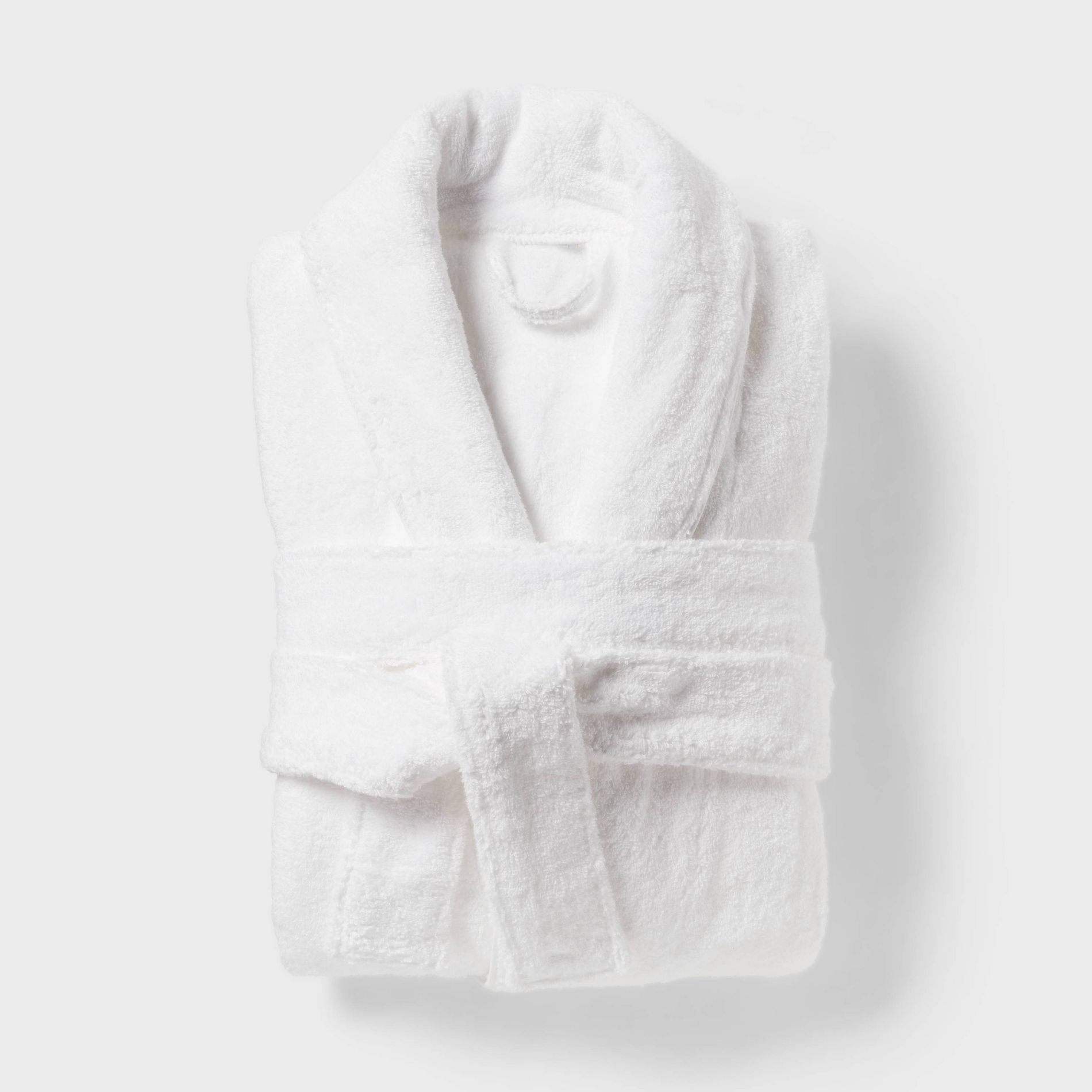 L/XL Spa Plush Bath Robe White - Threshold™