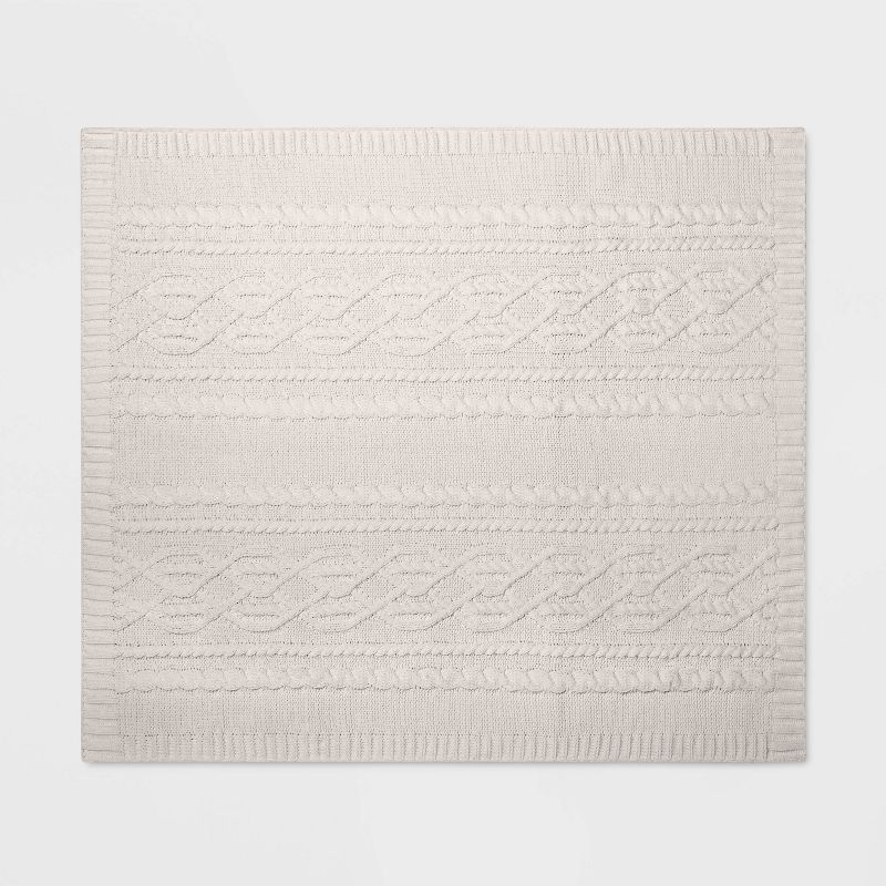 Cable Knit Chenille Throw Blanket - Threshold&#153;, 3 of 11