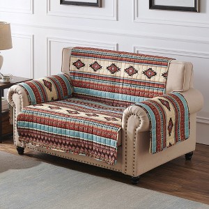 Red Rock Reversible Arm Chair Slipcover Furniture Protector Clay by Greenland Home Fashions - 1 of 3